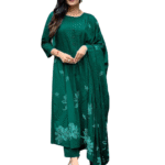 Elegant Everyday Wear ? XXL Embroidered Cotton Floral Dress(M)